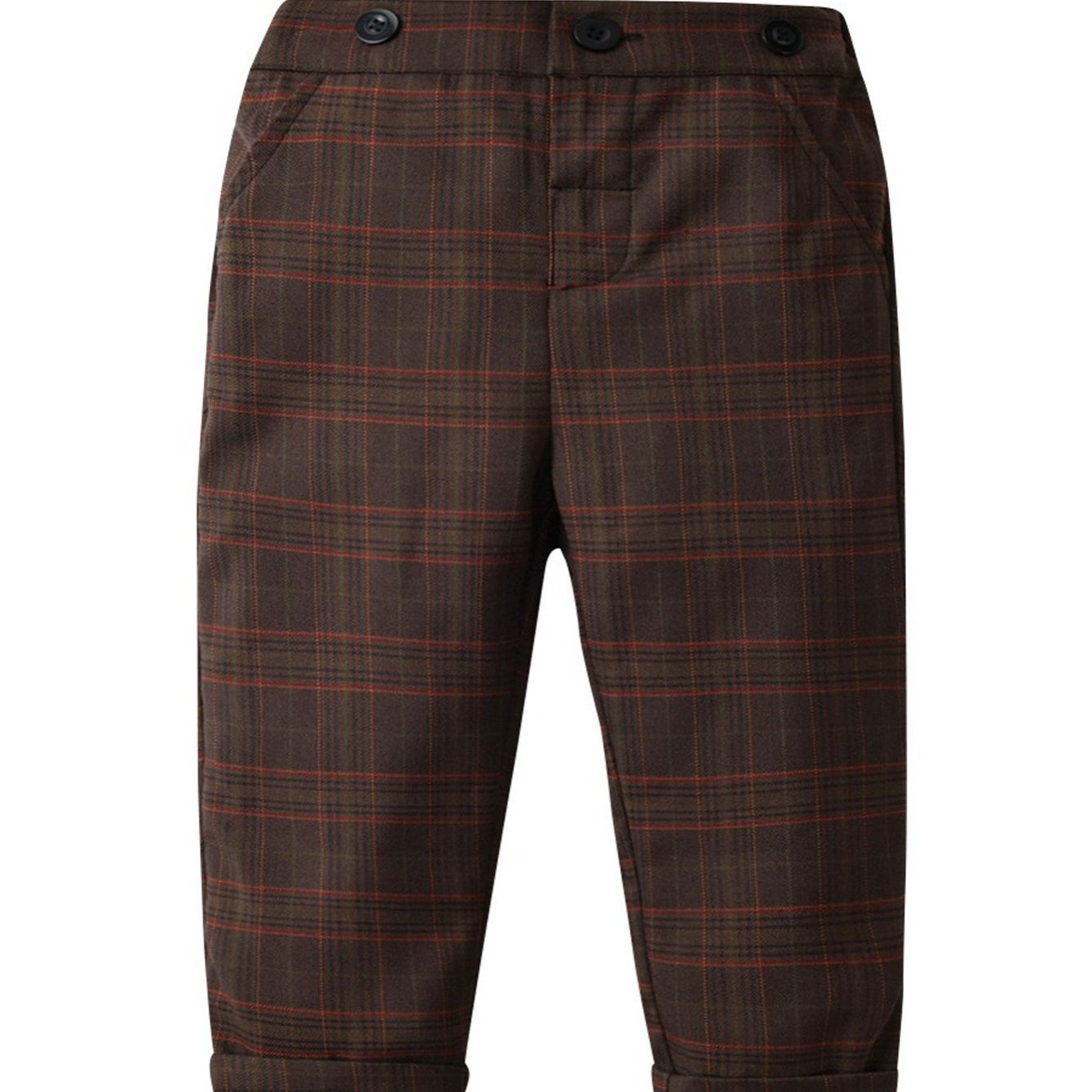 Boys Casual Gingham Pants Autumn/Winter