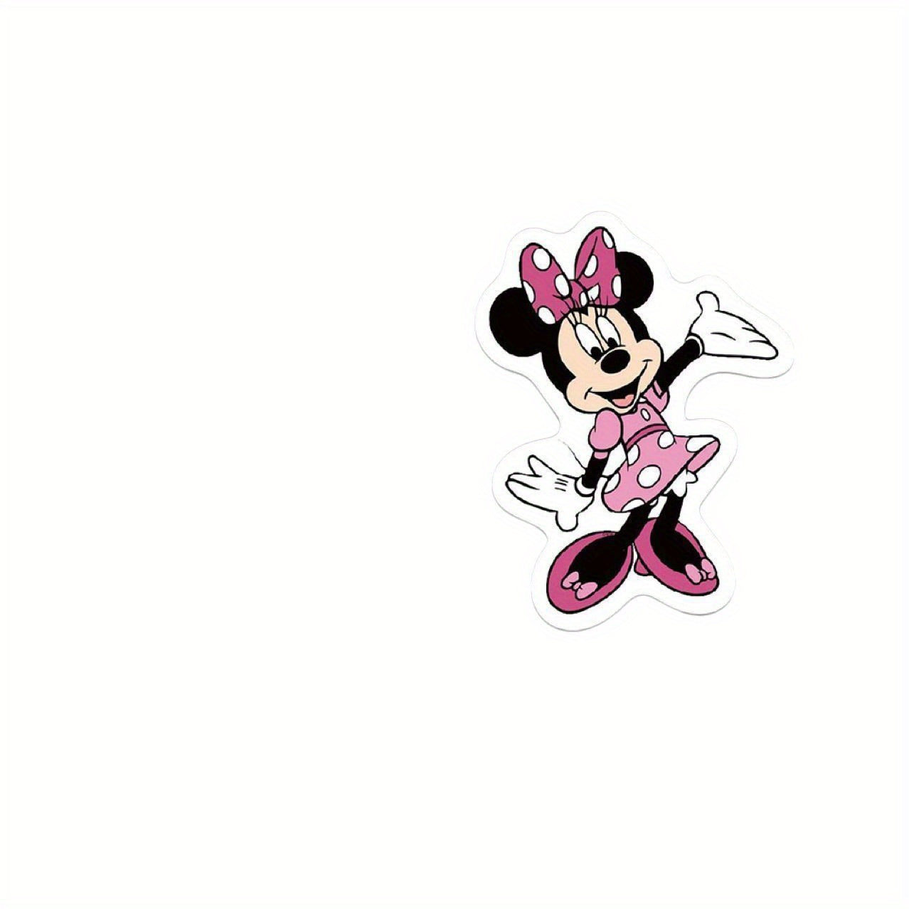Set of 50 Pink Mickey Stickers - Unique Outlined Design - High Self Adhesive