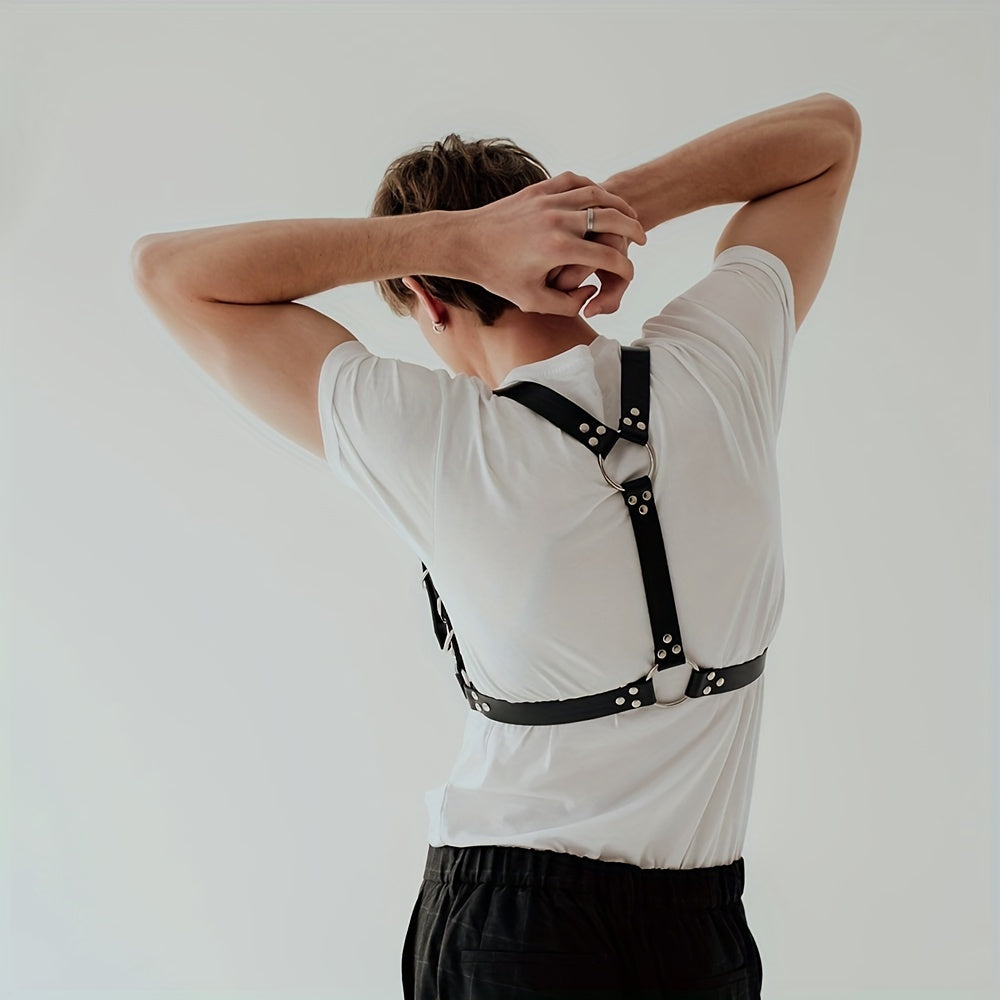 Men's Punk Body Chest Harness Shoulder Strap Belt