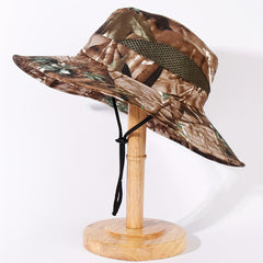 Unisex Mesh Camo Bucket Hat for Outdoor Travel