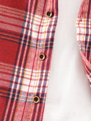 Toddler Boys Plaid Shirts Long Sleeve Button Down Tops Spring Fall Outwear