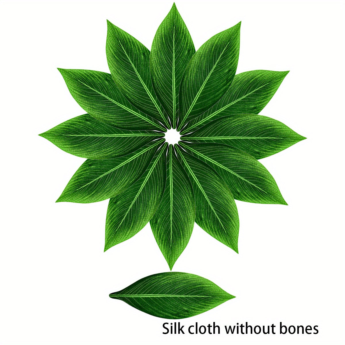 10pcs Polyester Placemats Artificial Palm Leaves Hawaiian Tropical Table Mats