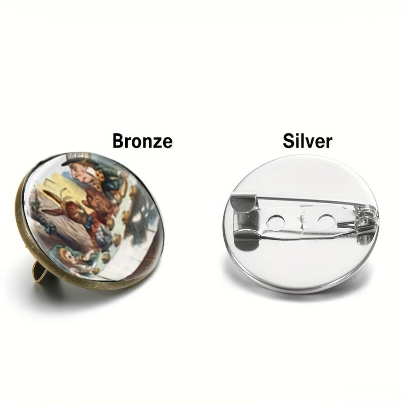 Men's Cartoon Brooch, Character Pin