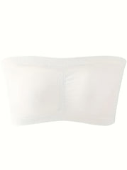  Removable Padding Bandeau Bra Women's Plus Non Underwire Double Layer