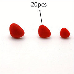 20pcs Triangle Noses Velvet Nose for Doll Craft Bear Plush Toys DIY Making
