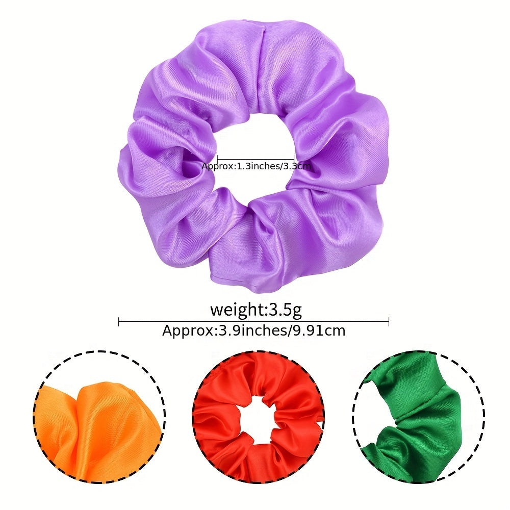Colorful Satin Scrunchie Hair Tie Silky Hair Rope Female Hair Accessories