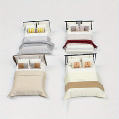 Chinese Style Double Bed Mini Furniture for Sand Table Decoration