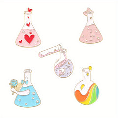 Galaxy Bottle & Heart Brooche