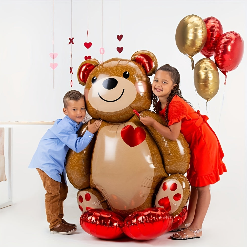 Little Bear Balloon Aluminum Film Balloon Party Decoration Sitting Bear Ball