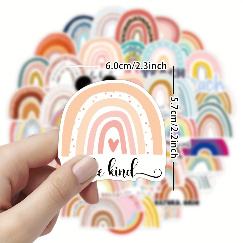 50pcs Rainbow Stickers Laptop Phone Water Bottle Tablet Luggage Cup Car