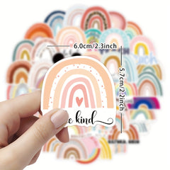 50pcs Rainbow Stickers Laptop Phone Water Bottle Tablet Luggage Cup Car