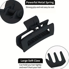 Matte Hair Claw Clip Non Slip Strong Hold Grip Hair Jaw Clip