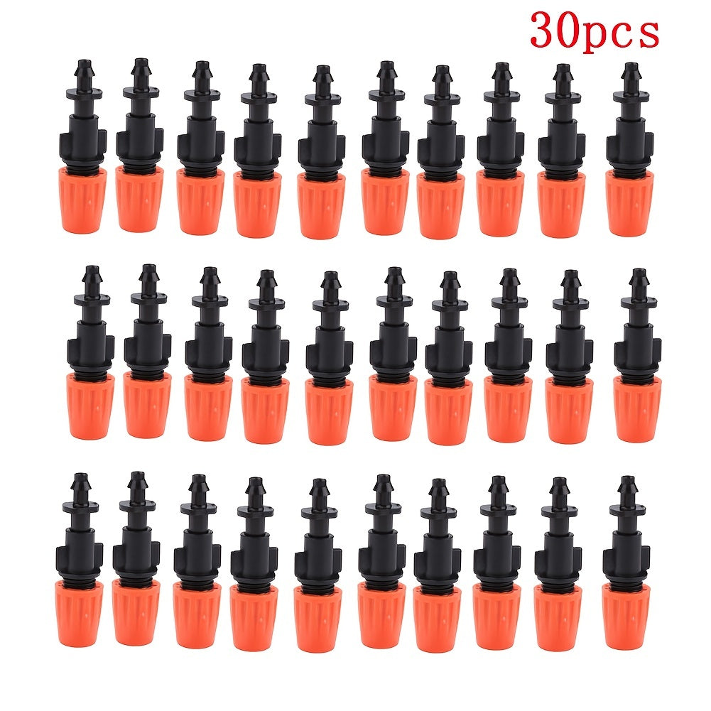 30pcs Garden Irrigation Sprayer Fog Nozzles Adjustable Misting Atomizing