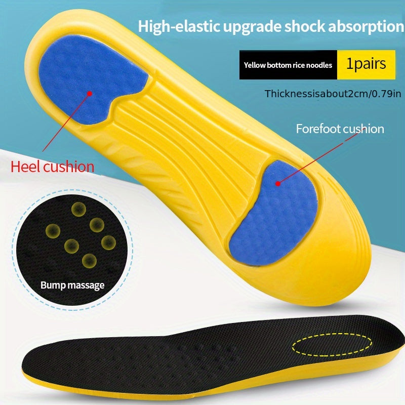 Memory Foam Sport Insoles Men Women Shoe Inserts Pad Soft Breathable Gel Cushion