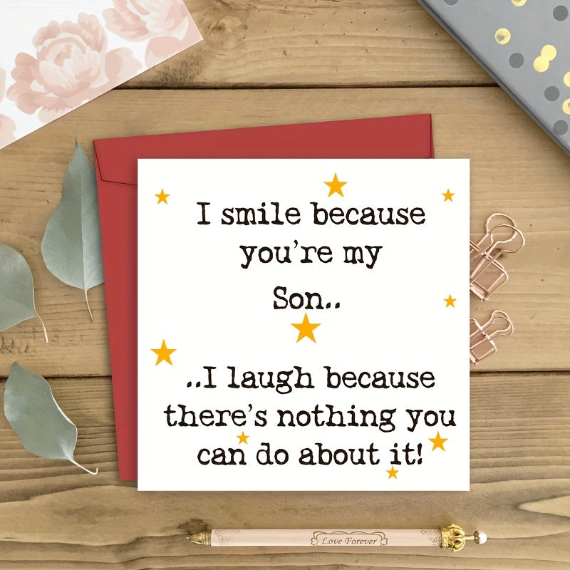 Funny Birthday Card For Son From Mom Dad Son Birthday Greeting Card