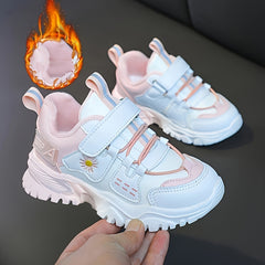 Chunky Plush Lined Shoes for Girls Non Slip Thermal Winter Footwear