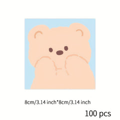 100 Sheets Cartoon Animal Notepad To Do List Memo Office Message Pad
