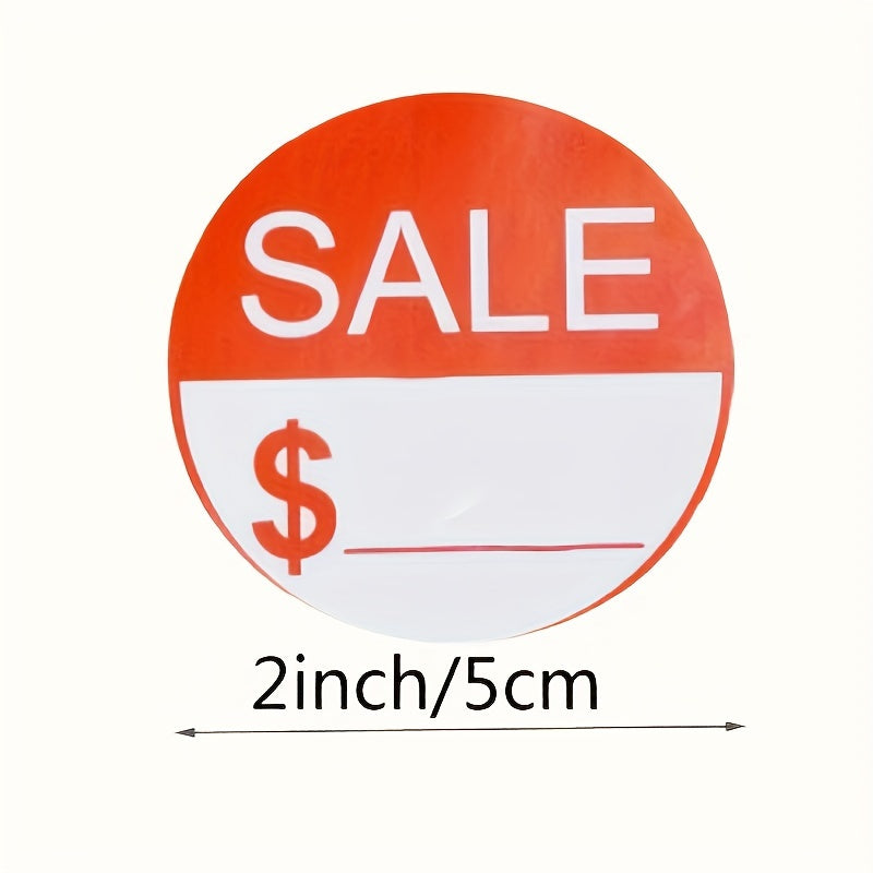 120PCS Red Circle Sales Stickers 5.08cm Round Labels Self Adhesive