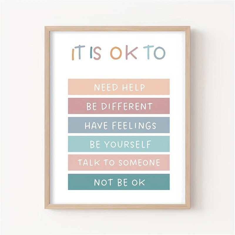 Inspirational Wall Decor Poster 8x10 - Motivate and Uplift Yourself