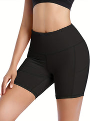 Women Yoga Shorts High Waist Tummy Control Workout Compression Biker Short