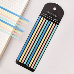 160Pcs Transp Highlighter Tape Sticky Tabs & Scissor Morandi N
