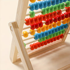 Colorful Math Learning Abacus Educational Counting Toy 10 Row Wooden Bead
