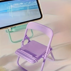 Cartoon Foldable Phone Stand Chair Portable Desktop Stool