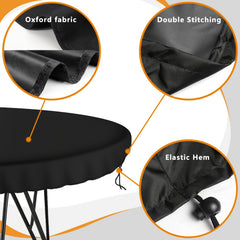 Waterproof 60-Inch Round Garden Furniture Cover, Outdoor Patio Table Cover