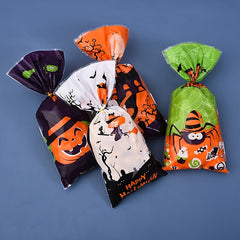 50pcs Halloween DIY Candy Packaging Bag Small Gift Bag Souvenir Bag