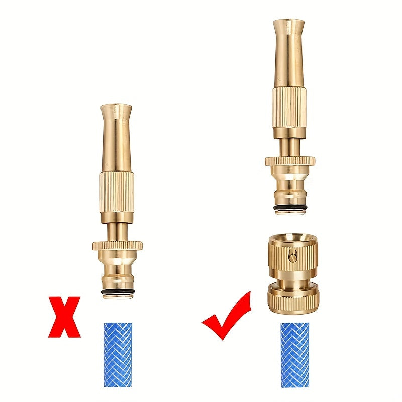 Adjustable Pressure Washer Garden Tool Sprinkler Brass Nozzle Water Gun