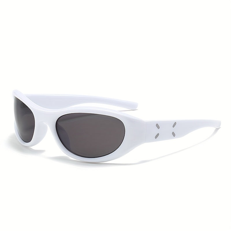 Wrap Around Sports Sunglasses For Women Men Futuristic UV400 Sun Shades