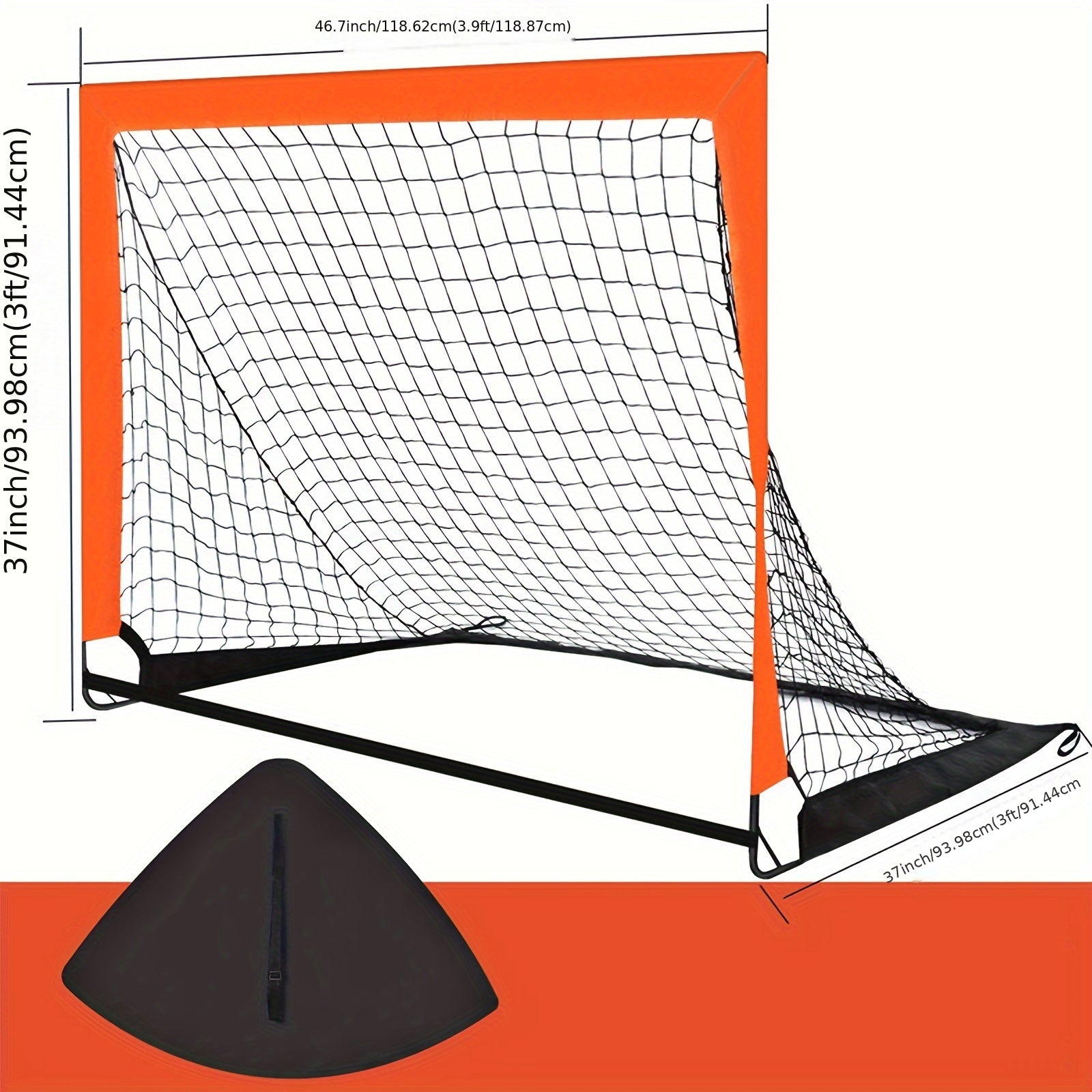 Portable Soccer Goal Training Net Frame Folding Football Game Goal