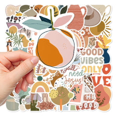 50pcs DIY Waterproof Handbook Stickers Self-adhesive for Phone Notebook