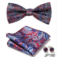 Pink Classic Bow Tie & Cufflinks Set for Men