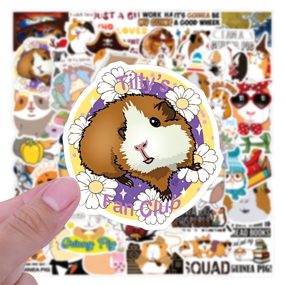 50 PCS Guinea Pig Doodle Stickers for Laptop Phone Skateboard