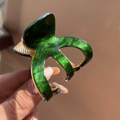 Acetate Hair Claw Alloy Shark Claw Back Head Clip Women's Hair Accessories