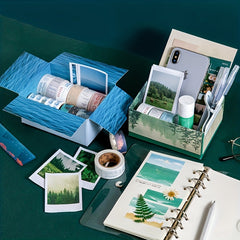 3pcs Scenery Storage Box Series Literary Hand Account Storage