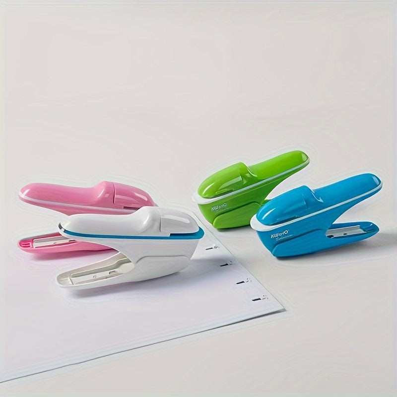 Portable Handheld Ergonomic Stapler Heavy Duty Mini Desk Nailless Stapler