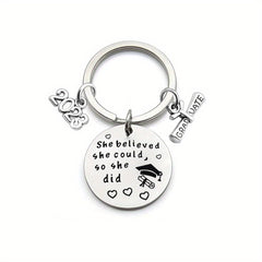 Graduation Season Stainless Steel Keychain For Boys And Girls