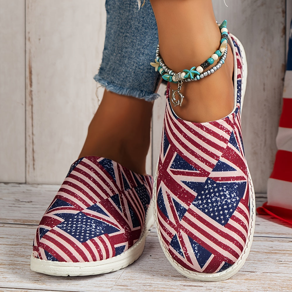 Women's Lightweight Flag Low Top Walking Shoes