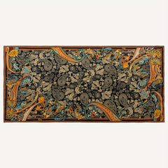 Boho Paisley Flower Print Scarf Satin Head Wrap Silky Shawl