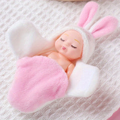 2pcs 4 7 Inch Sleep Doll Realistic Reborn Youngsters Doll Newborn Clothes