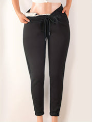 Women's Winter Yoga Pants Fleece Lined Drawstring Elastic Waistband