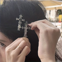 Retro Cross Hair Clip Y2K Headdress