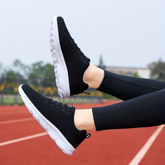Women's Lace up Outdoor Running Shoes Non slip Mesh Sneakers