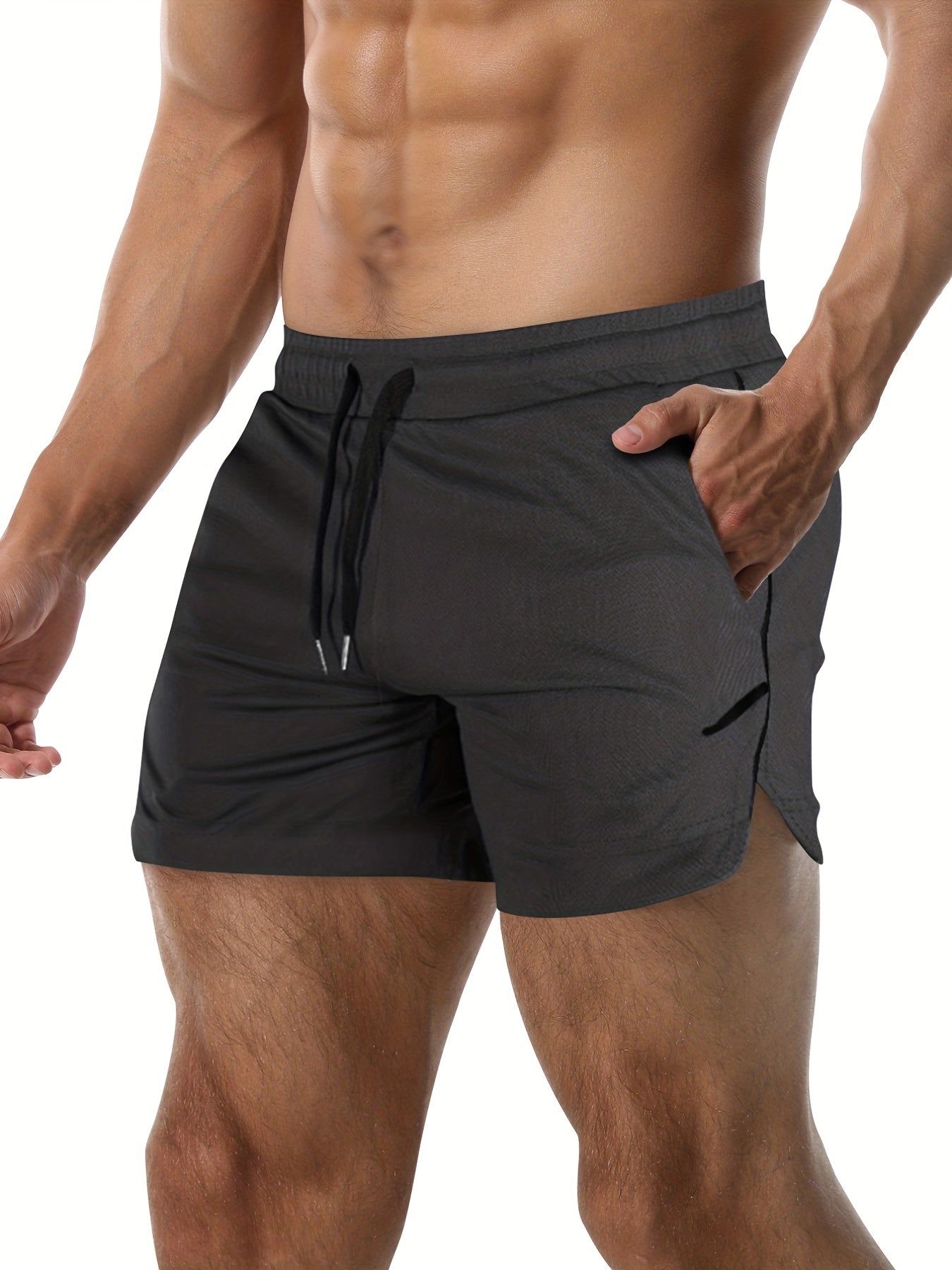 Stretchy Men's Workout Shorts for Fitness & Bodybuilding