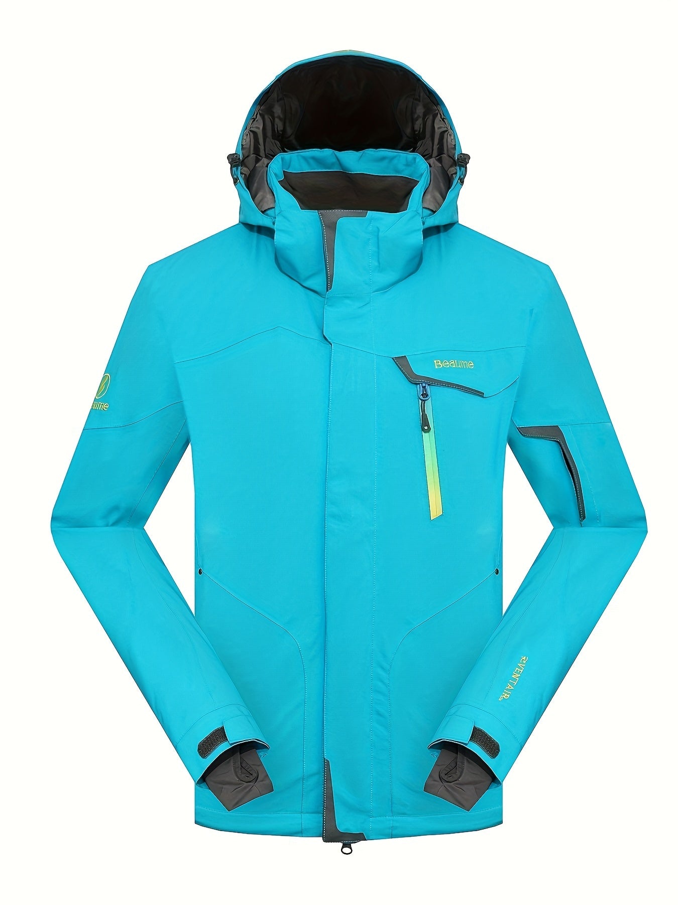 Men's Thermal Fleece Skiing Hooded Jacket Windproof Waterproof Windbreaker