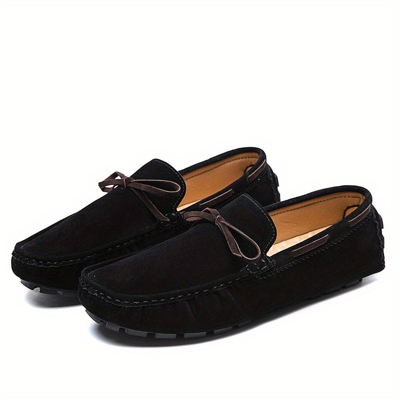 Men's Bowknot Moccasin Loafers Slip-On Shoes