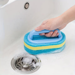 Sponge Cleaning Brush with Handle Thickening Bathroom Tile Cleaning Sponge