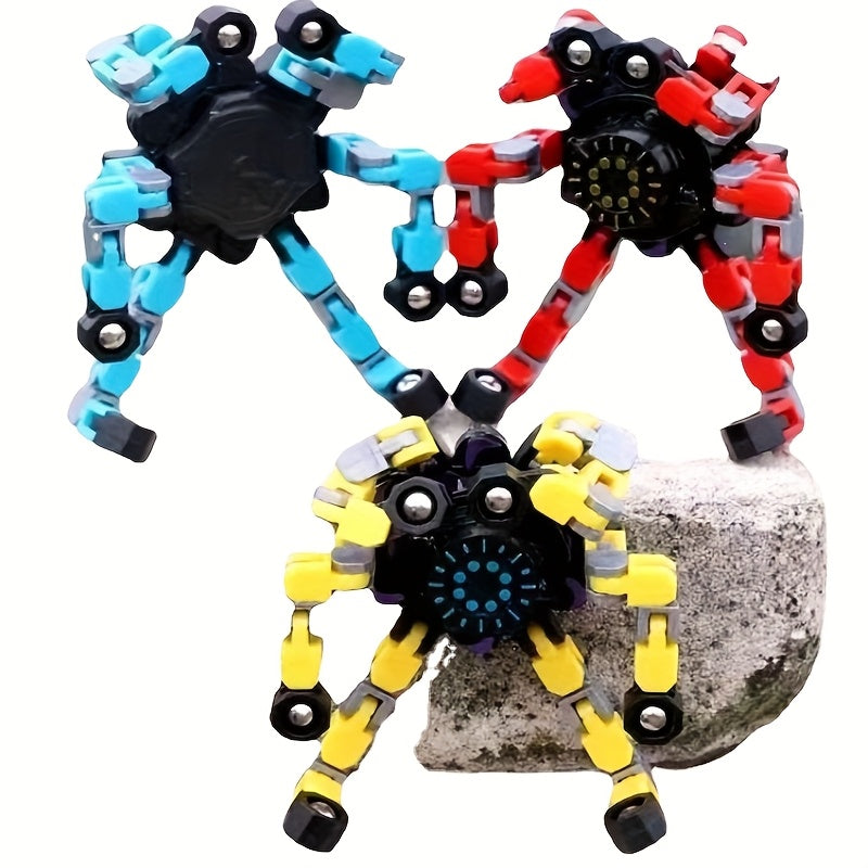 3pcs Mech Chain Spinning Gyroscope DIY Stress Toy